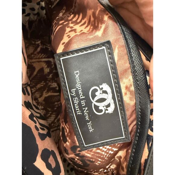 Sharif 1827 Duffel Bowling Purse White Black Structured Hand Held w/ Wallet Chic - Picture 7 of 8